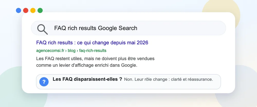 FAQ rich results : ce qui change depuis mai 2026