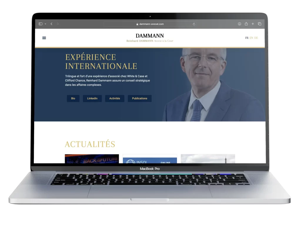 Architecture de contenu du site Dammann Avocat