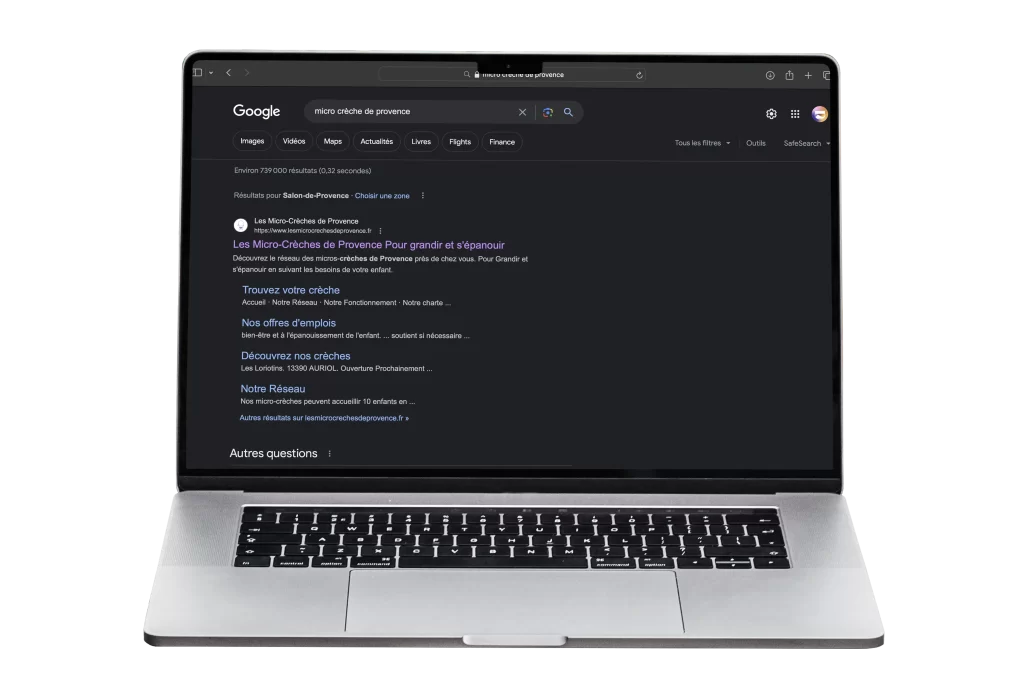 Nouvelle interface du site Micro-Creches de Provence apres refonte