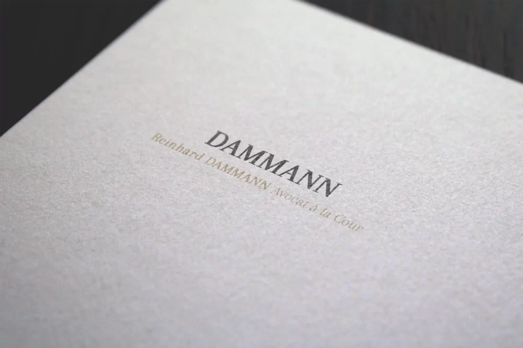 Avant Création de papeterie Dammann Avocat