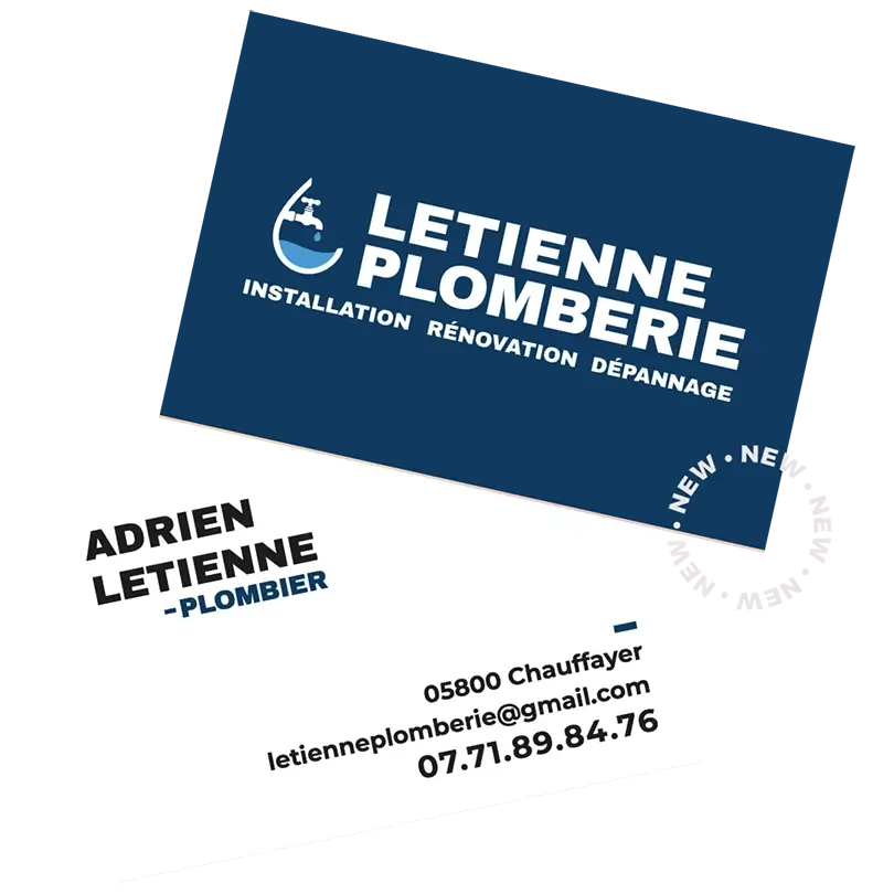 Miniature du projet Création et impression carte de visite plombier Gap