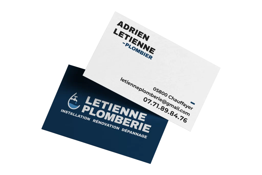 Après Création et impression carte de visite plombier Gap