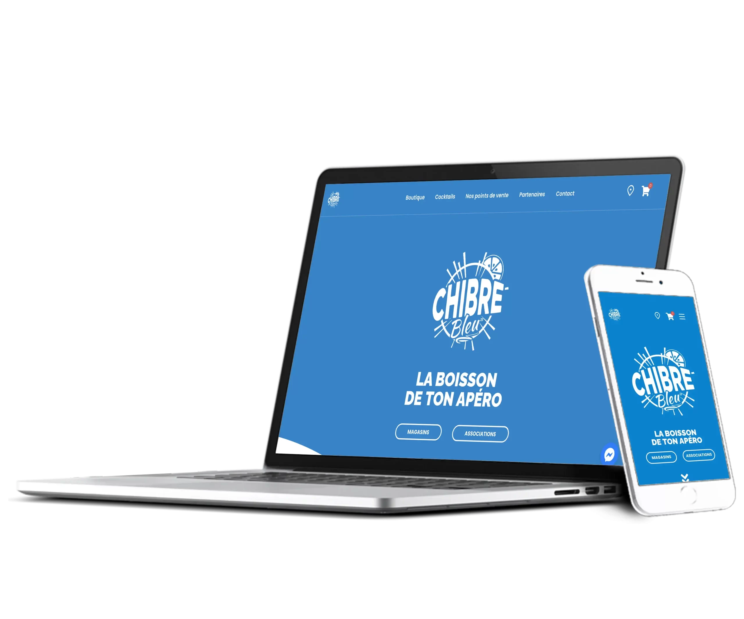 Miniature du projet Elaboration du site e-commerce de la boisson Chibre Bleu