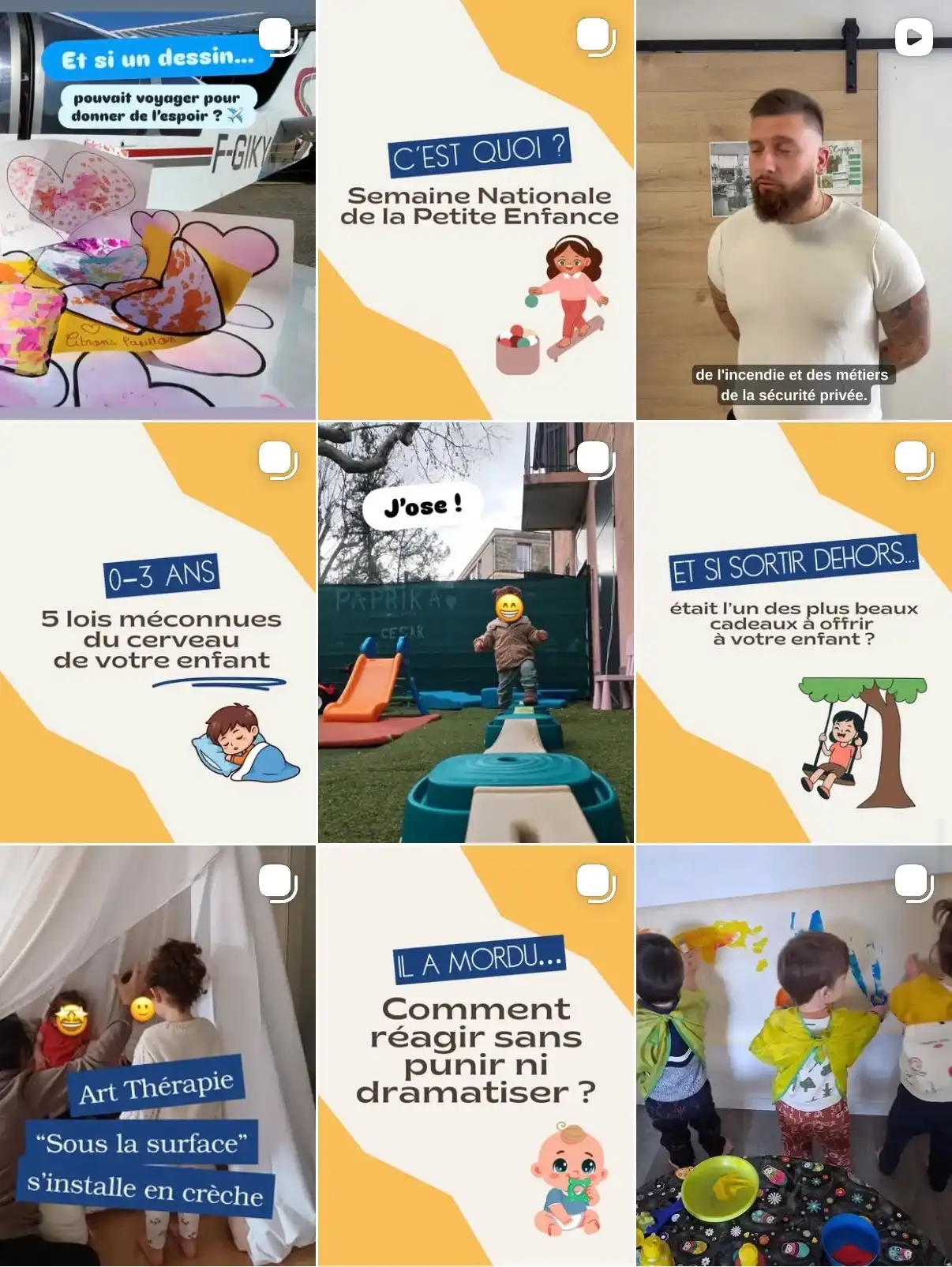 Feed Instagram apres la refonte editoriale des Micro-Creches de Provence