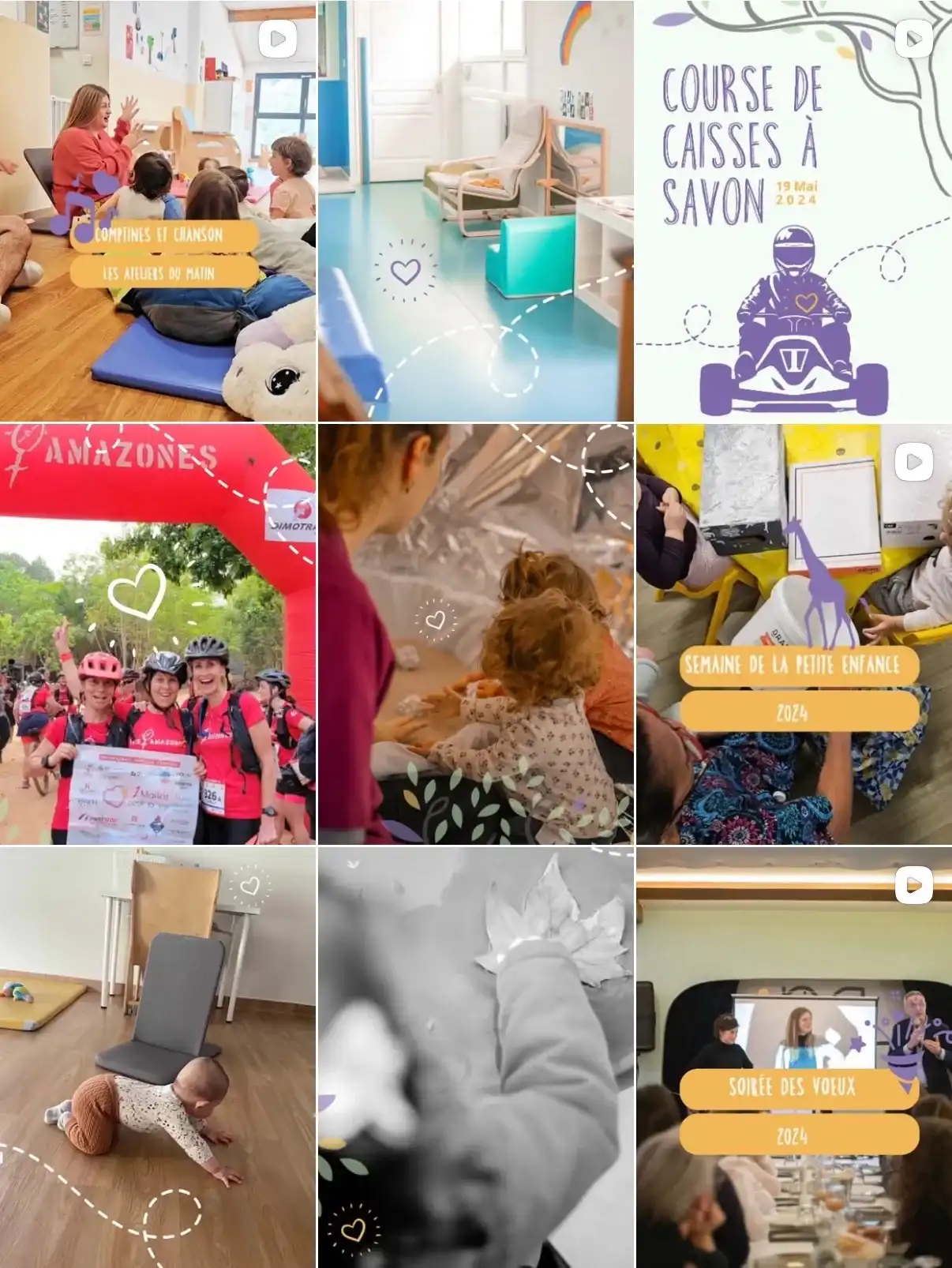 Feed Instagram avant la reprise editoriale des Micro-Creches de Provence