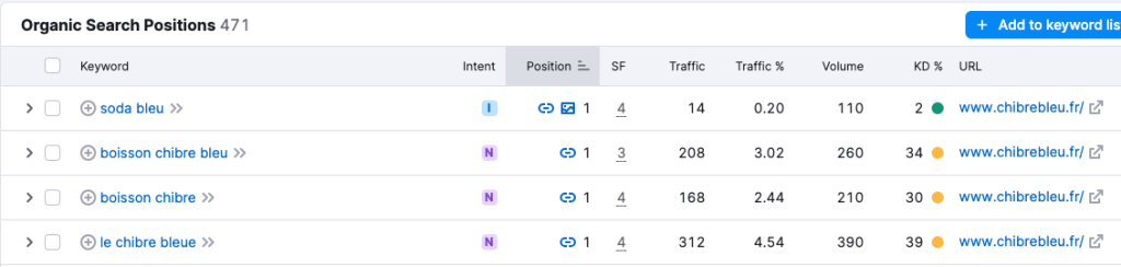Avant SEO / référencement naturel sur site du Chibre Bleu