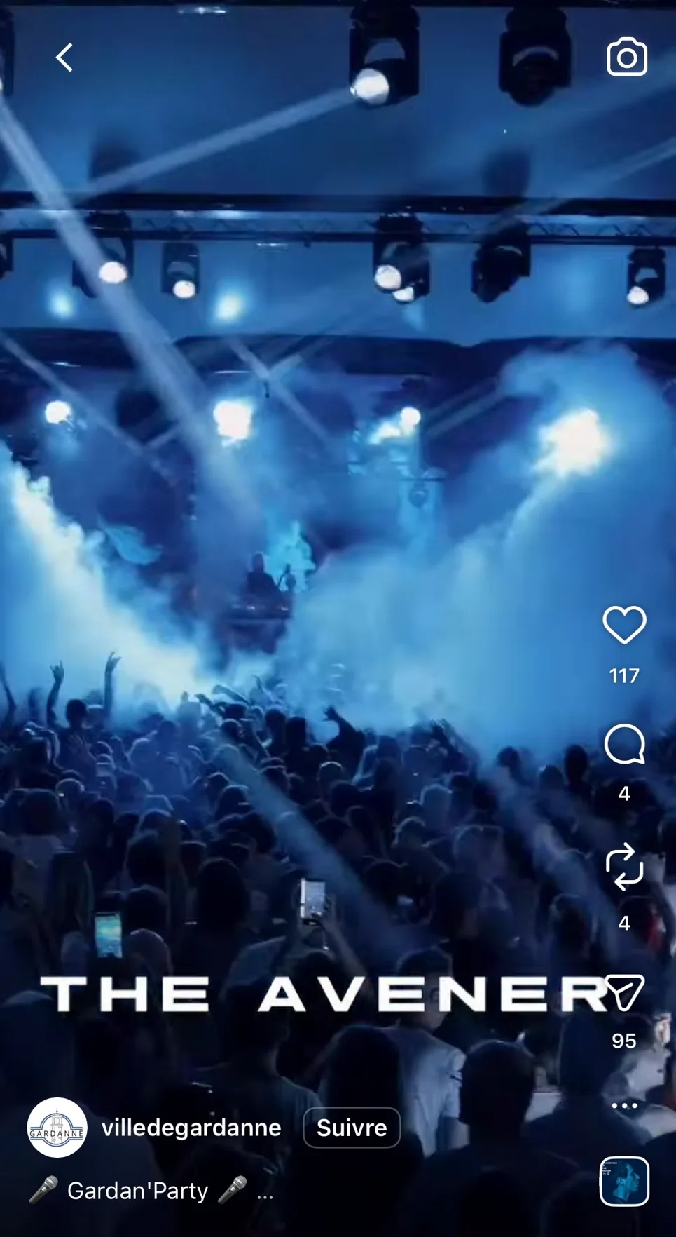 Exemple de reel Instagram de la Ville de Gardanne pour la Garden Party 2026
