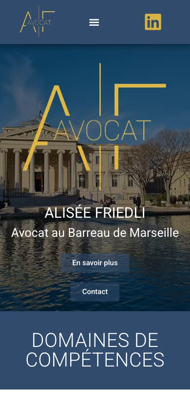 Aperçu mobile du site Friedli Avocat