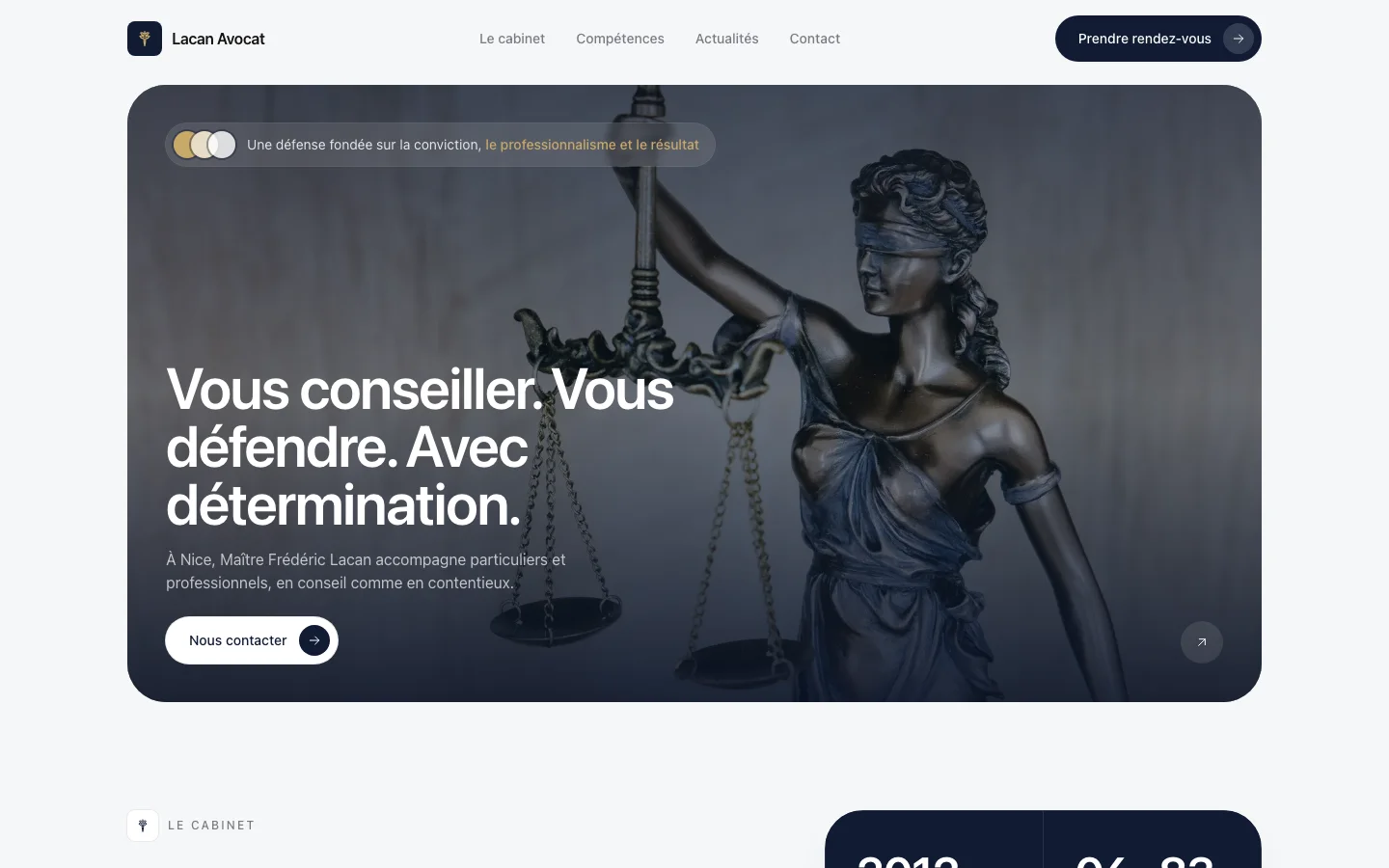 Design du site LACAN Avocat