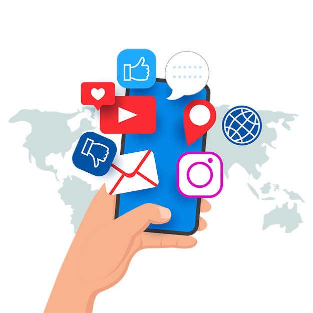 Illustration réseaux sociaux Community management