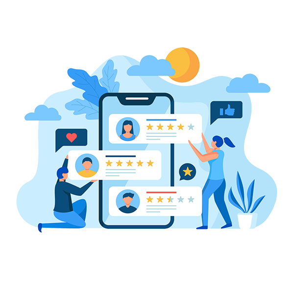 Illustration d'avis en ligne